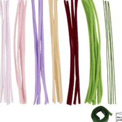 Mini DIY Kit Blommor av Piprensare, Tulpaner, mixade färger, 1 förp.