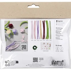 Mini DIY Kit Blommor av Piprensare, Tulpaner, mixade färger, 1 förp.