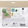 Mini DIY Kit Broderi, Ansikten, blå, grön, 1 förp.