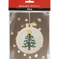 Mini DIY Kit Broderi, Julgran, 1 förp.