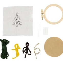 Mini DIY Kit Broderi, Julgran, 1 förp.