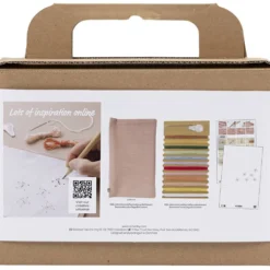 Mini DIY Kit Broderi, Kuvertväska, dusty rose, 1 förp.