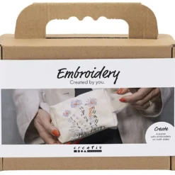 Mini DIY Kit Broderi, Sminkväska, cream, 1 förp.