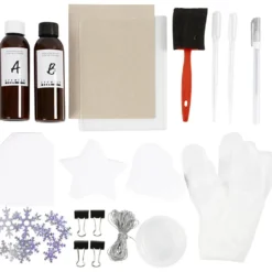 Mini DIY Kit Cyanotypi, Presentetiketter, blå, silver, 1 förp.