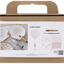 Mini DIY Kit Decoupage, Musselskal, softrosa, 1 förp.