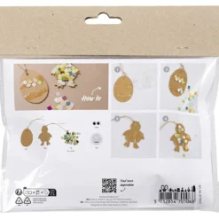 Mini DIY Kit Dekoration, Ägg och kyckling, svart, brun, vit, mixade färger, 1 förp.