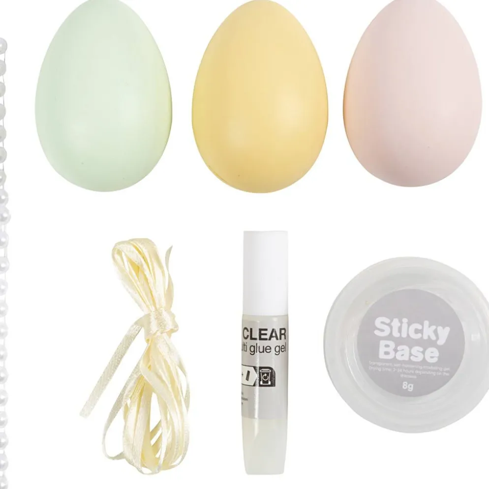 Mini DIY Kit Dekoration, Ägg, pastellfärger, 1 förp.