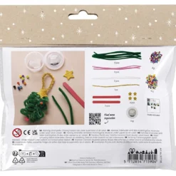 Mini DIY Kit Dekoration, Hjärtan och julgranar, 1 förp.