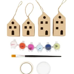 Mini DIY Kit Dekoration, Hus, colorful, 1 förp.