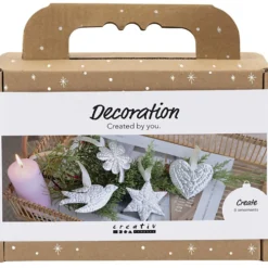 Mini DIY Kit Dekoration, Julpynt, silver metall, 1 förp.