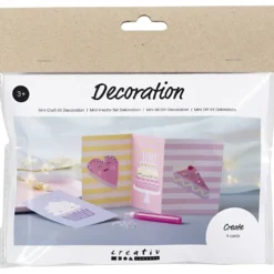 Mini DIY Kit Dekoration, Kakor, pastellrosa, pastelllila, pastellgul, 1 förp.