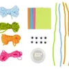Mini DIY Kit Dekoration, Möss och ugglor, mixade färger, 1 förp.