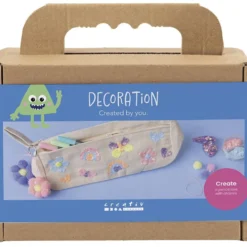 Mini DIY Kit Dekoration, Pennfodral, pastellfärger, 1 förp.