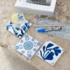 Mini DIY Kit Dekoration, Porslinsunderlägg, blå, 1 förp.