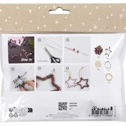 Mini DIY Kit Dekoration, Stjärnor, röd, 1 förp.