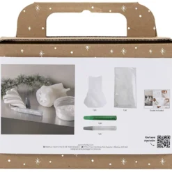 Mini DIY Kit Gjutharts, Julgranar, vit, 1 förp.