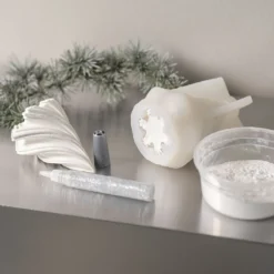 Mini DIY Kit Gjutharts, Julgranar, vit, 1 förp.