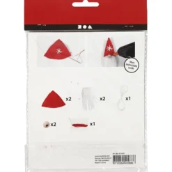 Mini DIY Kit, hängande tomtenissar, H: 11 cm, 1 förp.