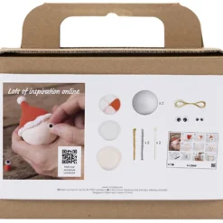 Mini DIY Kit Julgranskulor, Jultomte och ängel, 1 förp.