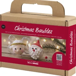 Mini DIY Kit Julgranskulor, Jultomte och ängel, 1 förp.