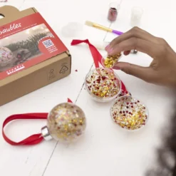 Mini DIY Kit Julgranskulor, Paljetter, 1 förp.