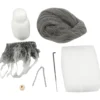 Mini DIY Kit, Jultomte, H: 13 cm, gråmelerad, 1 förp.