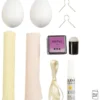 Mini DIY Kit Kräppapper, Ägg, ljusrosa, ljusgul, 1 förp.