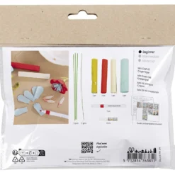 Mini DIY Kit Kräppapper, Kräppblommor, pastellfärger, 1 förp.