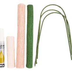 Mini DIY Kit Kräppapper, Nejlikor, Stretchbarhet: 180%, 105 g, 1 förp.