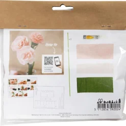 Mini DIY Kit Kräppapper, Nejlikor, Stretchbarhet: 180%, 105 g, 1 förp.