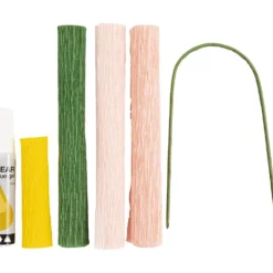 Mini DIY Kit Kräppapper, Pion, Stretchbarhet: 180%, 105 g, 1 förp.