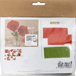 Mini DIY Kit Kräppapper, Rosor, Stretchbarhet: 180%, 105 g, 1 förp.