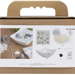 Mini DIY Kit Ljusgjutning, Snäckskal, grå, off white, 1 förp.