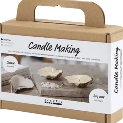Mini DIY Kit Ljustillverkning, Sojaljus i ostronskal, off white, 1 förp.