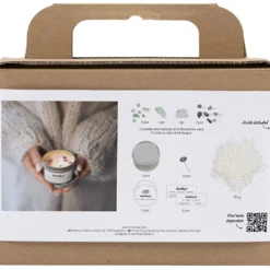 Mini DIY Kit Ljustillverkning, Sojaljus med aventurin och ametist, cream, off white, 1 förp.