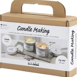 Mini DIY Kit Ljustillverkning, Sojaljus med aventurin och ametist, cream, off white, 1 förp.
