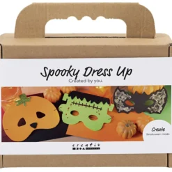 Mini DIY Kit Läskig Utklädnad, Masker, halloweenfärger, 1 förp.