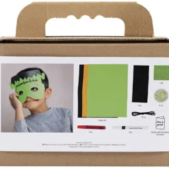 Mini DIY Kit Läskig Utklädnad, Masker, halloweenfärger, 1 förp.