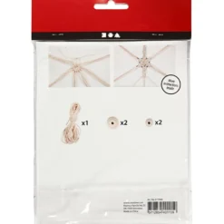 Mini DIY Kit, makramé iskristall/snöflinga, H: 10 cm, 1 förp.