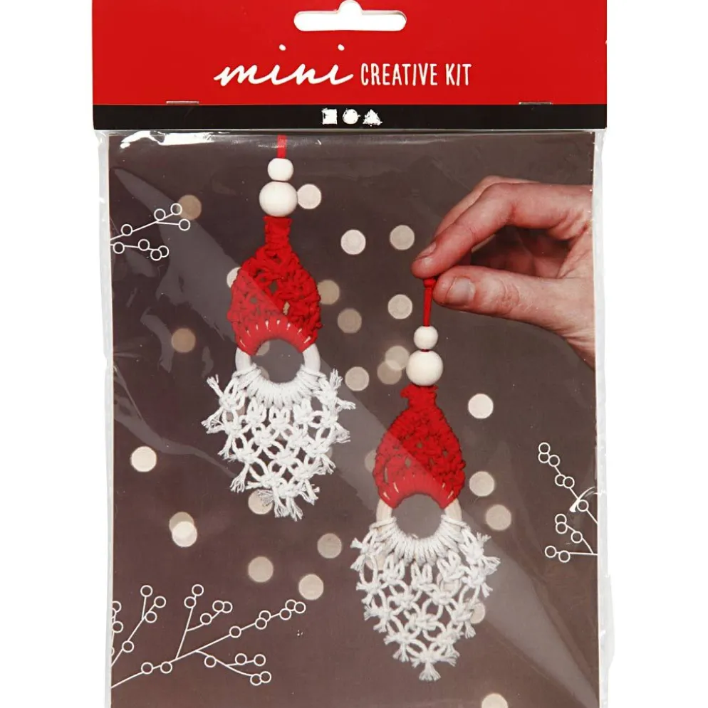 Mini DIY Kit, makramé nisse, H: 14 cm, 1 förp.