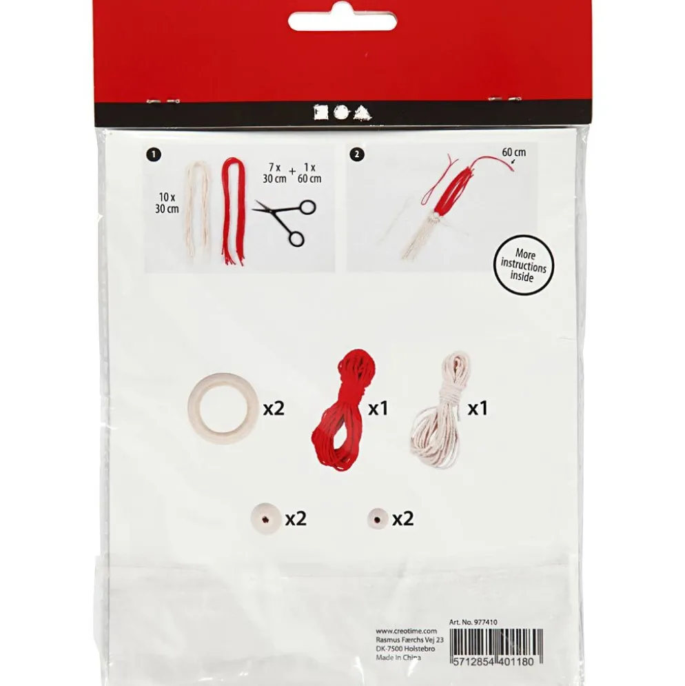 Mini DIY Kit, makramé nisse, H: 14 cm, 1 förp.