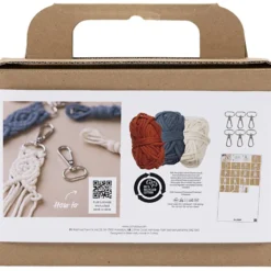 Mini DIY Kit Makramé, Nyckelringar, 1 förp.