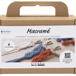 Mini DIY Kit Makramé, Nyckelringar, 1 förp.