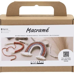 Mini DIY Kit Makramé, Regnbåge, 1 förp.