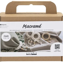 Mini DIY Kit Makramé, Servettring, off white, 1 förp.