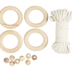 Mini DIY Kit Makramé, Servettring, off white, 1 förp.