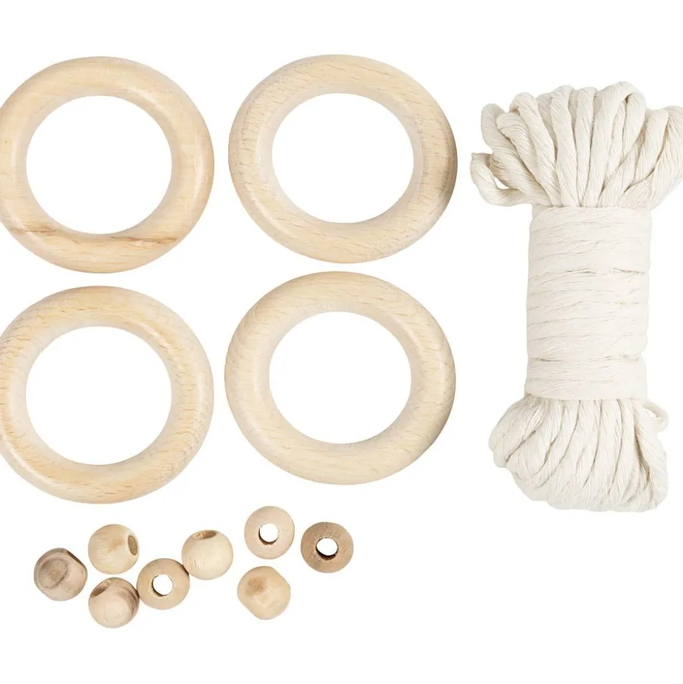Mini DIY Kit Makramé, Servettring, off white, 1 förp.