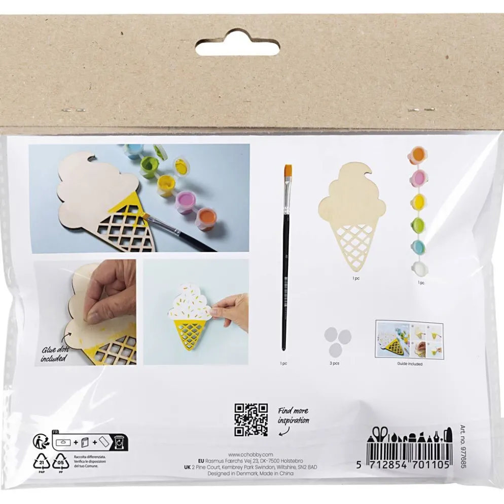 Mini DIY Kit Måla, Glasstrut, mixade färger, 1 förp.