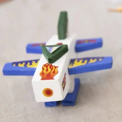 Mini DIY Kit målarfärger, Flygplan, blå/grön harmoni, 1 förp.