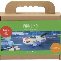 Mini DIY Kit målarfärger, Flygplan, blå/grön harmoni, 1 förp.